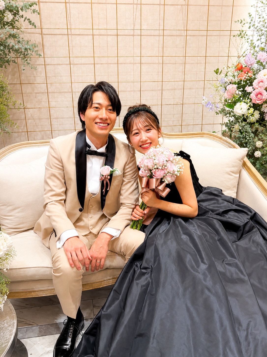 ブライダル美容整体の花嫁様 — カラードレス・新郎新婦｜Alignment TOKYO